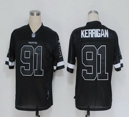 Jerseys Factory Cheap Redskins #91 Ryan Kerrigan Black Shadow St