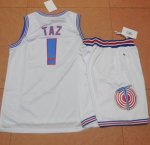 Jerseys Factory Cheap Space Jam Tune Squad #1 Taz White Stitched