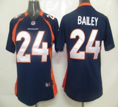 Jerseys Factory Cheap Nike Broncos #24 Champ Bailey Blue Alterna