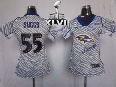Jerseys Factory Cheap Nike Ravens #55 Terrell Suggs Zebra Super