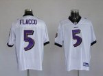 Jerseys Factory Cheap Ravens #5 Joe Flacco White Away Stitched N