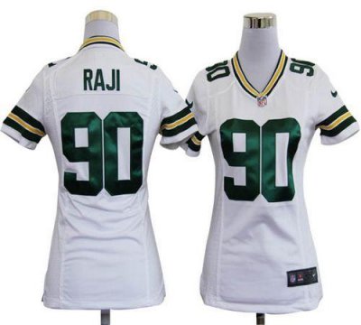 Jerseys Factory Cheap Nike Packers #90 B.J. Raji White Women's E