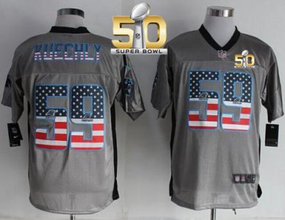 Jerseys Factory Cheap Nike Panthers #59 Luke Kuechly Grey Super