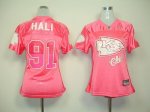 Jerseys Factory Cheap Chiefs #91 Tamba Hali Pink 2011 Women's Fe