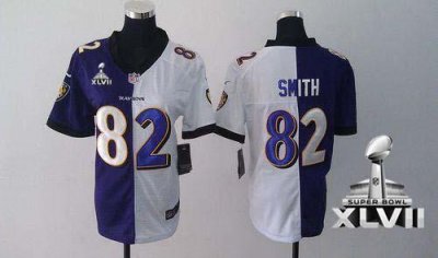 Jerseys Factory Cheap Nike Ravens #82 Torrey Smith Purple/White