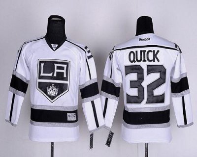 Jerseys Factory Cheap Kings #32 Jonathan Quick White Road Embroi