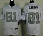 Jerseys Factory Cheap Nike Raiders #81 Tim Brown White Silver No