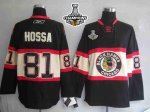 Jerseys Factory Cheap Blackhawks #81 Marian Hossa Embroidered Bl