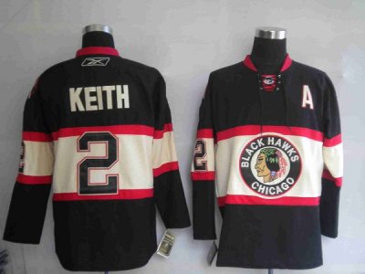 Jerseys Factory Cheap Blackhawks #2 Duncan Keith Embroidered Bla
