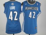 Jerseys Factory Cheap Timberwolves #42 Kevin Love Blue Women's R
