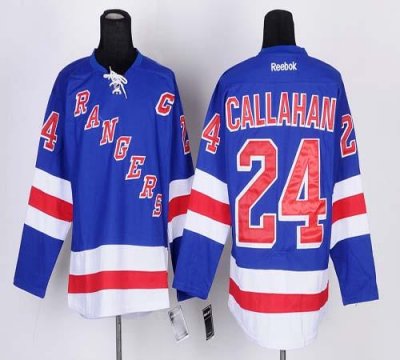 Jerseys Factory Cheap Rangers #24 Ryan Callahan Blue Embroidered