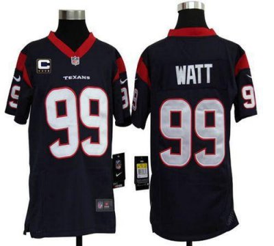 Jerseys Factory Cheap Nike Texans #99 J.J. Watt Navy Blue Team C