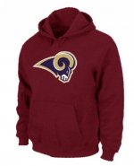 Jerseys Factory Cheap St.Louis Rams Logo Pullover Hoodie Red