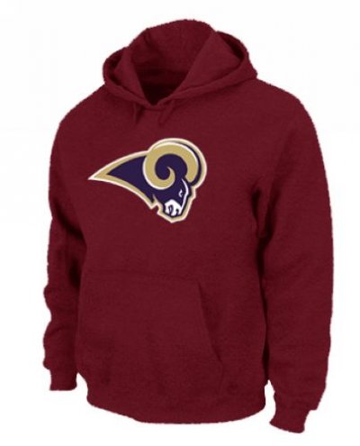 Jerseys Factory Cheap St.Louis Rams Logo Pullover Hoodie Red