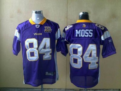 Jerseys Factory Cheap Vikings #84 Randy Moss Purple Team 50TH Pa