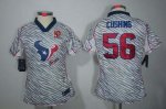 Jerseys Factory Cheap Nike Texans #56 Brian Cushing Zebra With 1
