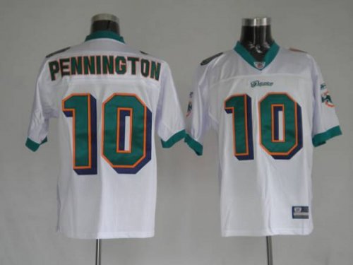 Jerseys Factory Cheap Dolphins Chad Pennington #10 White Stitche