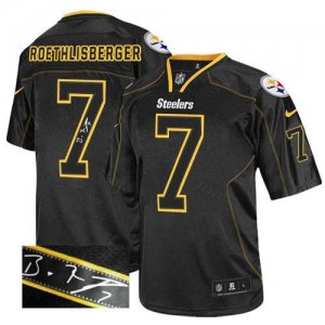 Jerseys Factory Cheap Nike Steelers #7 Ben Roethlisberger Lights