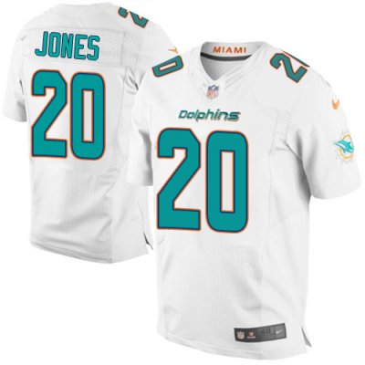 Jerseys Factory Cheap Nike Dolphins #20 Reshad Jones White Men's