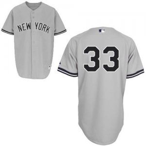 Jerseys Factory Cheap Yankees #33 Nick Swisher Embroidered Grey