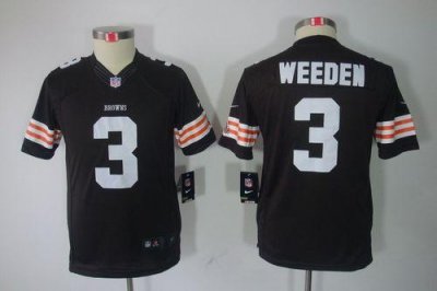Jerseys Factory Cheap Nike Browns #3 Brandon Weeden Brown Team C