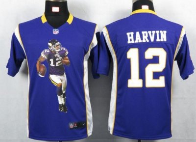 Jerseys Factory Cheap Nike Vikings #12 Percy Harvin Purple Team