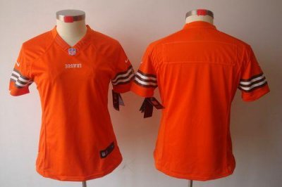 Jerseys Factory Cheap Nike Browns Blank Orange Alternate Women's