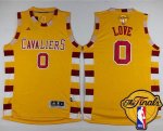 Jerseys Factory Cheap Cavaliers #0 Kevin Love Gold Throwback Cla