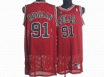 Jerseys Factory Cheap Bulls #91 Dennis Rodman Embroidered Red Ch