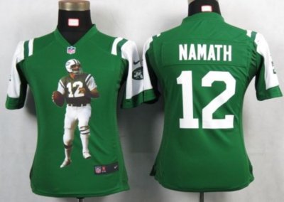 Jerseys Factory Cheap Nike Jets #12 Joe Namath Green Team Color