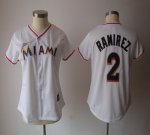 Jerseys Factory Cheap Marlins #2 Hanley Ramirez White Women's Fa