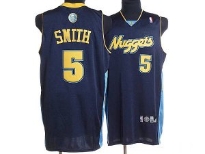 Jerseys Factory Cheap Nuggets #5 J. R. Smith Embroidered Dark Bl