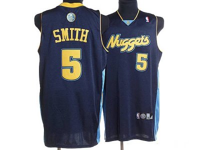 Jerseys Factory Cheap Nuggets #5 J. R. Smith Embroidered Dark Bl