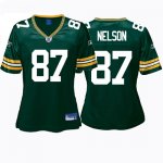 Jerseys Factory Cheap Packers #87 Jordy Nelson Green Women's Tea