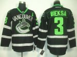 Jerseys Factory Cheap Canucks #3 Kevin Bieksa Black Ice Embroide