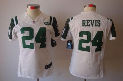 Jerseys Factory Cheap Nike Jets #24 Darrelle Revis White Women's