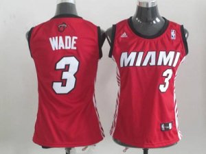 Jerseys Factory Cheap Heat #3 Dwyane Wade Red Women's Alternate