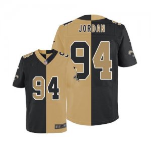 Jerseys Factory Cheap Nike Saints #94 Cameron Jordan Black/Gold