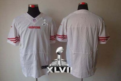 Jerseys Factory Cheap Nike 49ers Blank White Super Bowl XLVII Me
