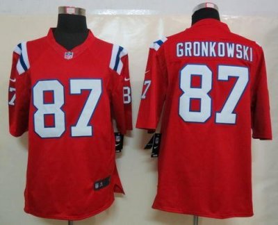 Jerseys Factory Cheap Nike Patriots #87 Rob Gronkowski Red Alter