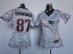 Jerseys Factory Cheap Nike Patriots #87 Rob Gronkowski Zebra Wom
