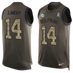 Jerseys Factory Cheap Nike Dolphins #14 Jarvis Landry Green Men'