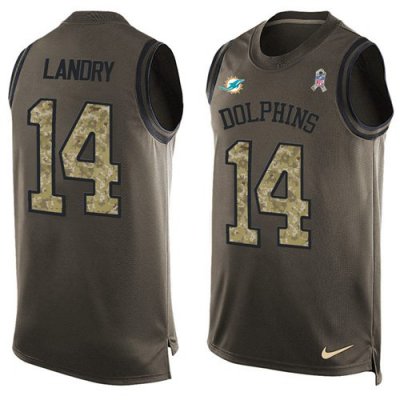 Jerseys Factory Cheap Nike Dolphins #14 Jarvis Landry Green Men'