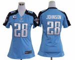 Jerseys Factory Cheap Nike Titans #28 Chris Johnson Light Blue T