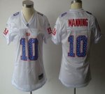 Jerseys Factory Cheap Giants #10 Eli Manning White Women's Sweet