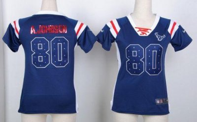Jerseys Factory Cheap Nike Texans #80 Andre Johnson Navy Blue Wo