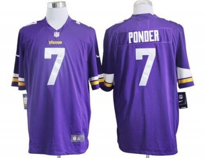 Jerseys Factory Cheap Nike Vikings #7 Christian Ponder Purple Te