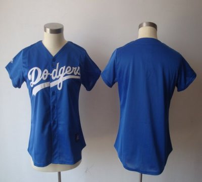 Jerseys Factory Cheap Dodgers Blank Blue Women's Fashion Embroid