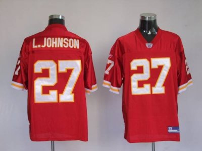 Jerseys Factory Cheap Chiefs #27 Larry Johnson Red Stitched NFL