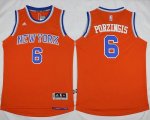 Jerseys Factory Cheap Knicks #6 Kristaps Porzingis Orange Altern